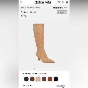 Dilce Vita “auggie” suede boots in camel